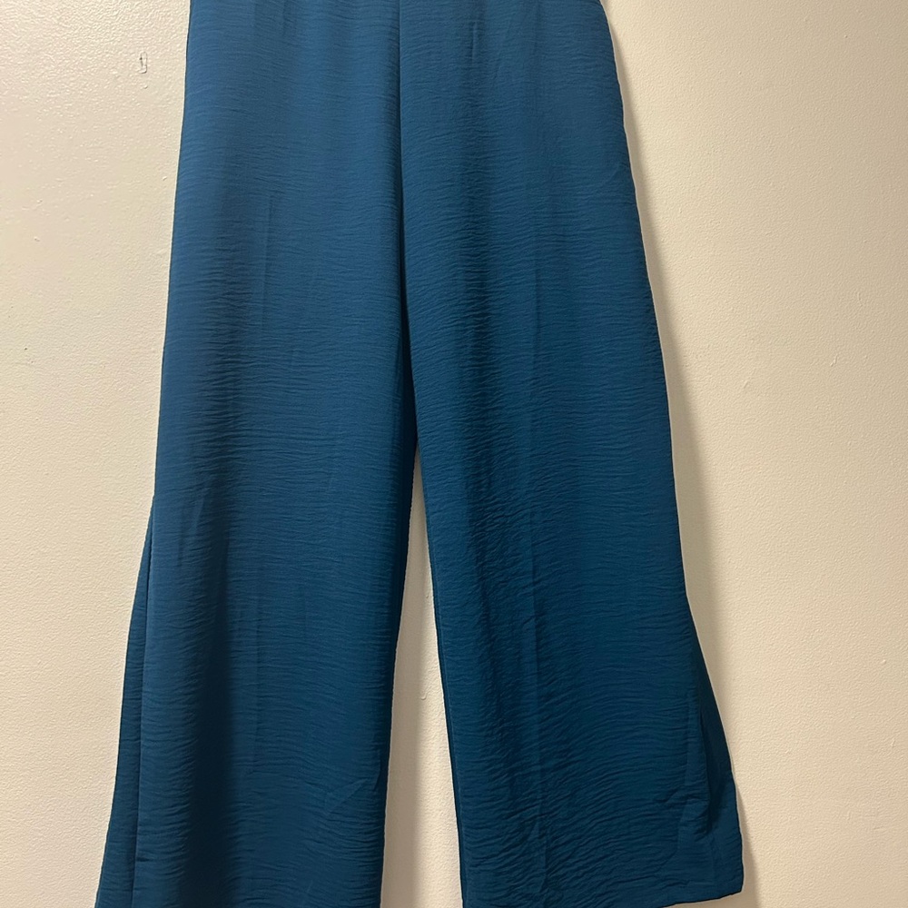 Wide Leg Teal Pants